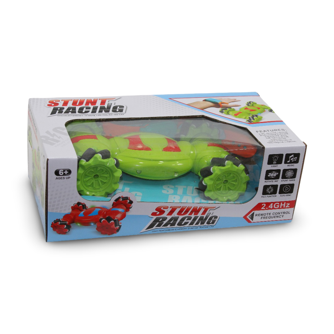 Double Knight Gesture Control RC Stunt Car – Green - Toys - OKO