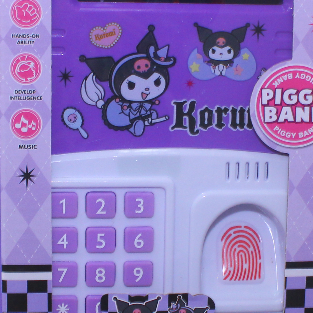 Kuromi Multi-Function Music Piggy Bank with Fingerprint Scanner