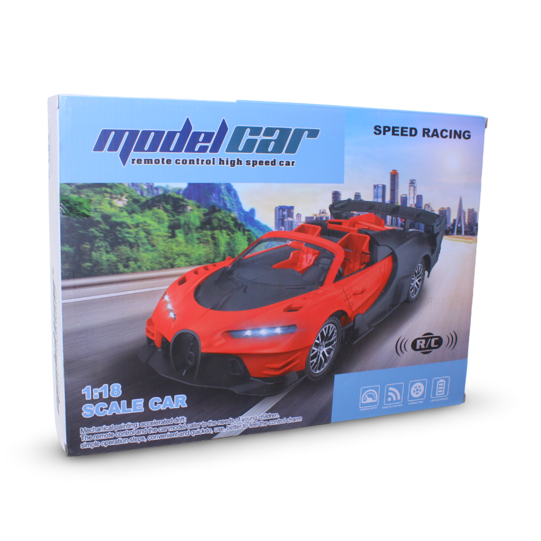 Model Car 1:18 Scale RC High Speed Racing Car – Red