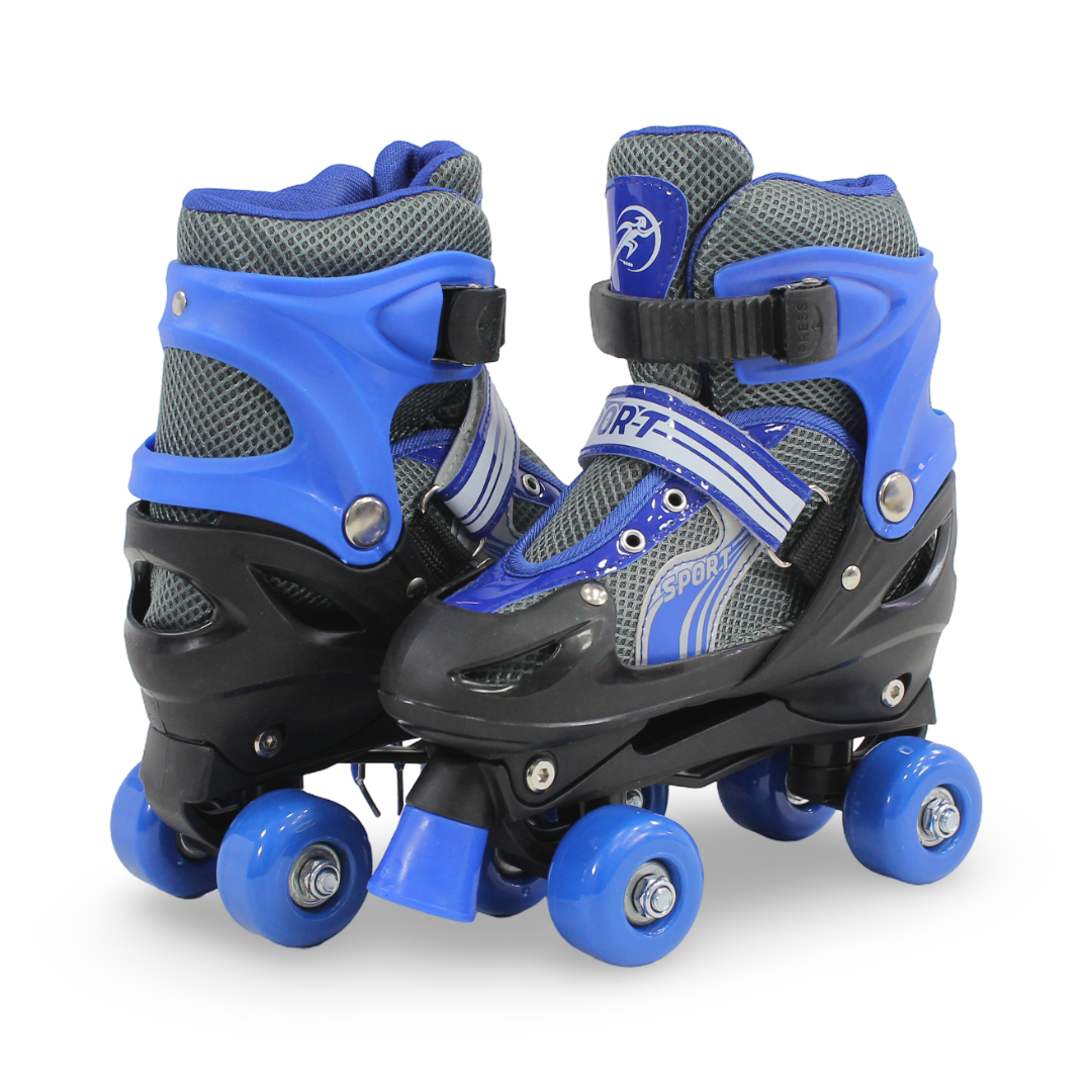 Sport Adjustable Roller Skates 4-Wheel (M-Size) – Blue