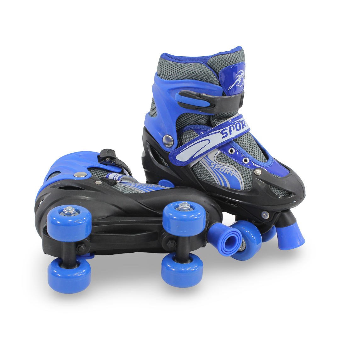 Sport Adjustable Roller Skates 4-Wheel (M-Size) – Blue