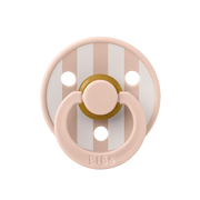 BIBS Studio Color Block Round Latex Pacifier - Size 1 – Blush/Ivory