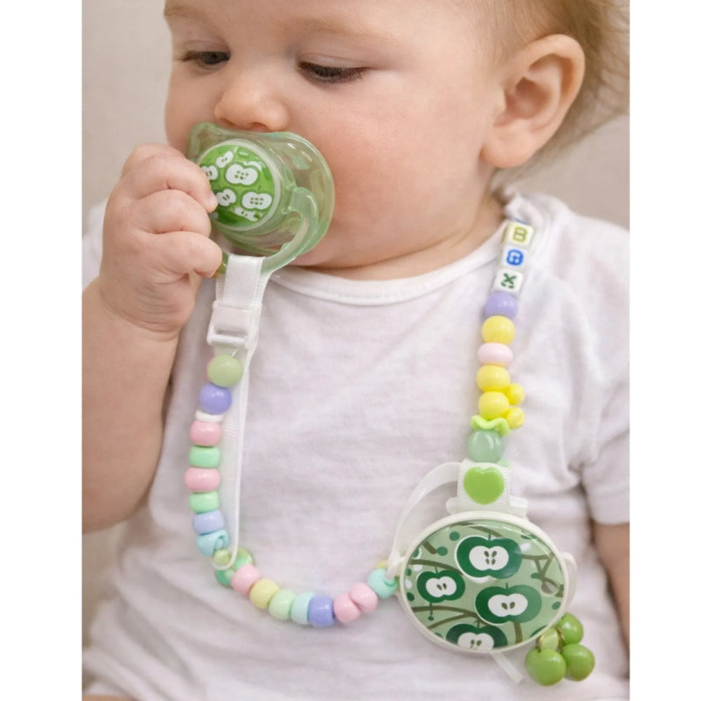 Safari Baby Soother with Clip Chain 0-6M – Green Apple