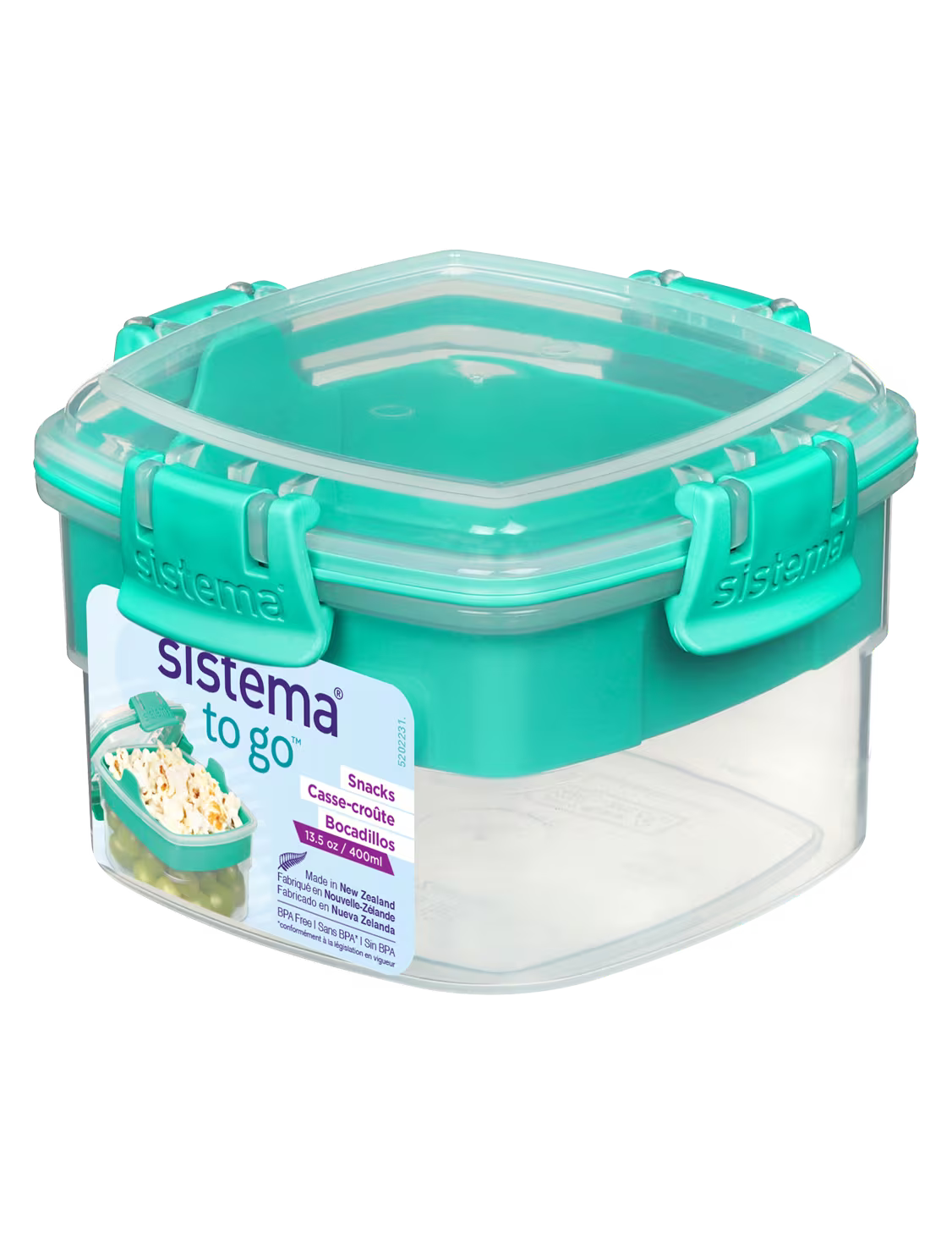 Sistema Lunch Box – BPA Free Plastic Aqua 400ml
