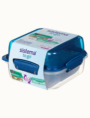 Sistema Lunch Box – BPA Free Plastic Blue 1.24L