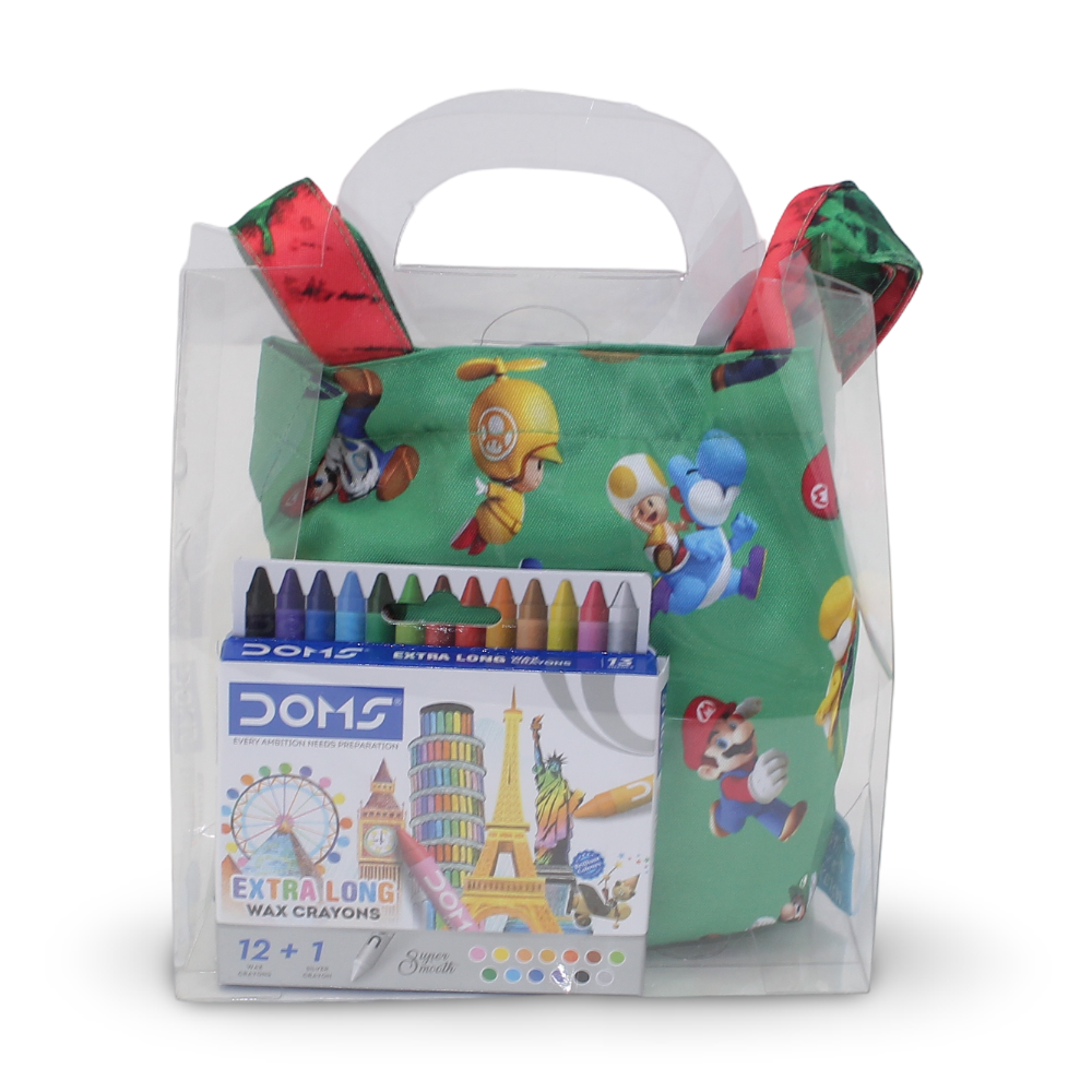 Coloring Drawstring Bag - Super Mario + Colors Box
