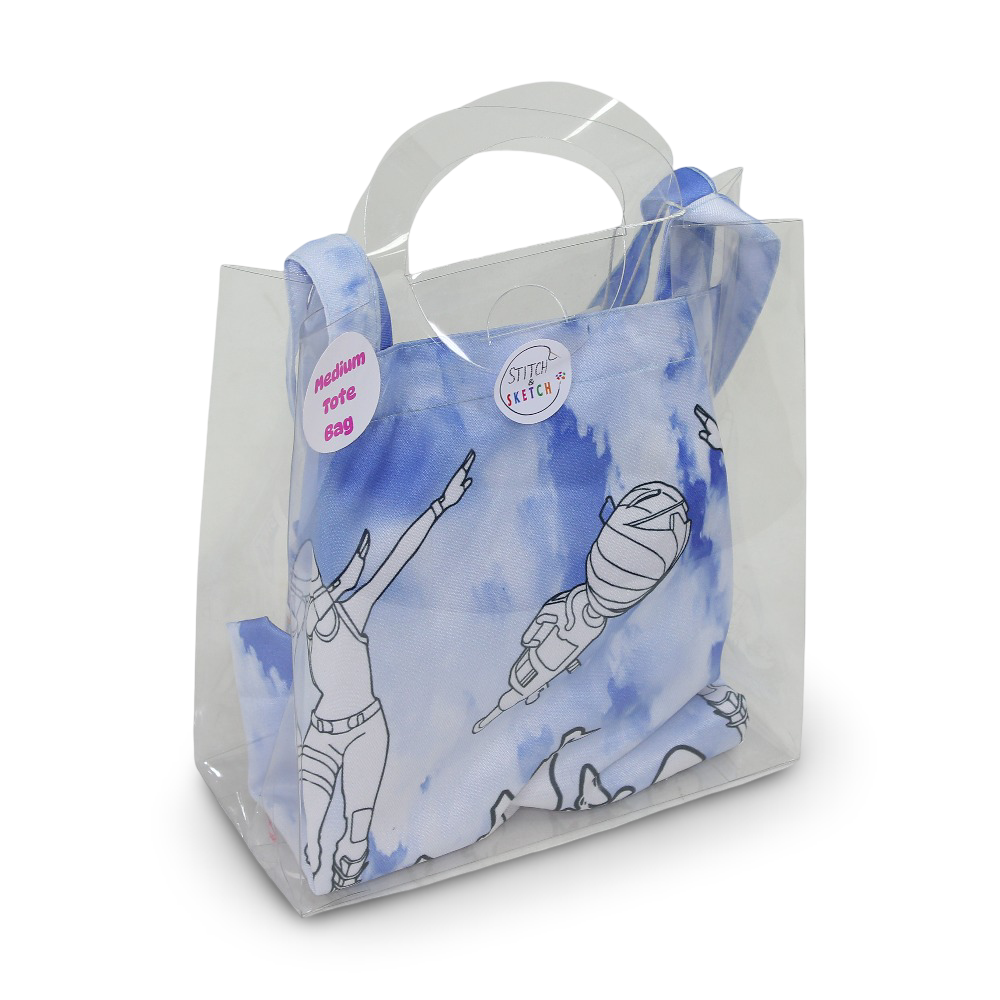 Medium Coloring Tote Bag - Fortnite + Colors Box - School - Stitch and Sketch