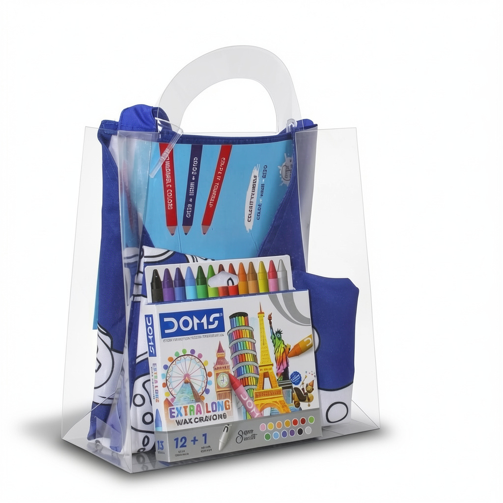 Gamer Coloring Apron + Doms Extra Long Wax Crayons Set - School - Stitch and Sketch