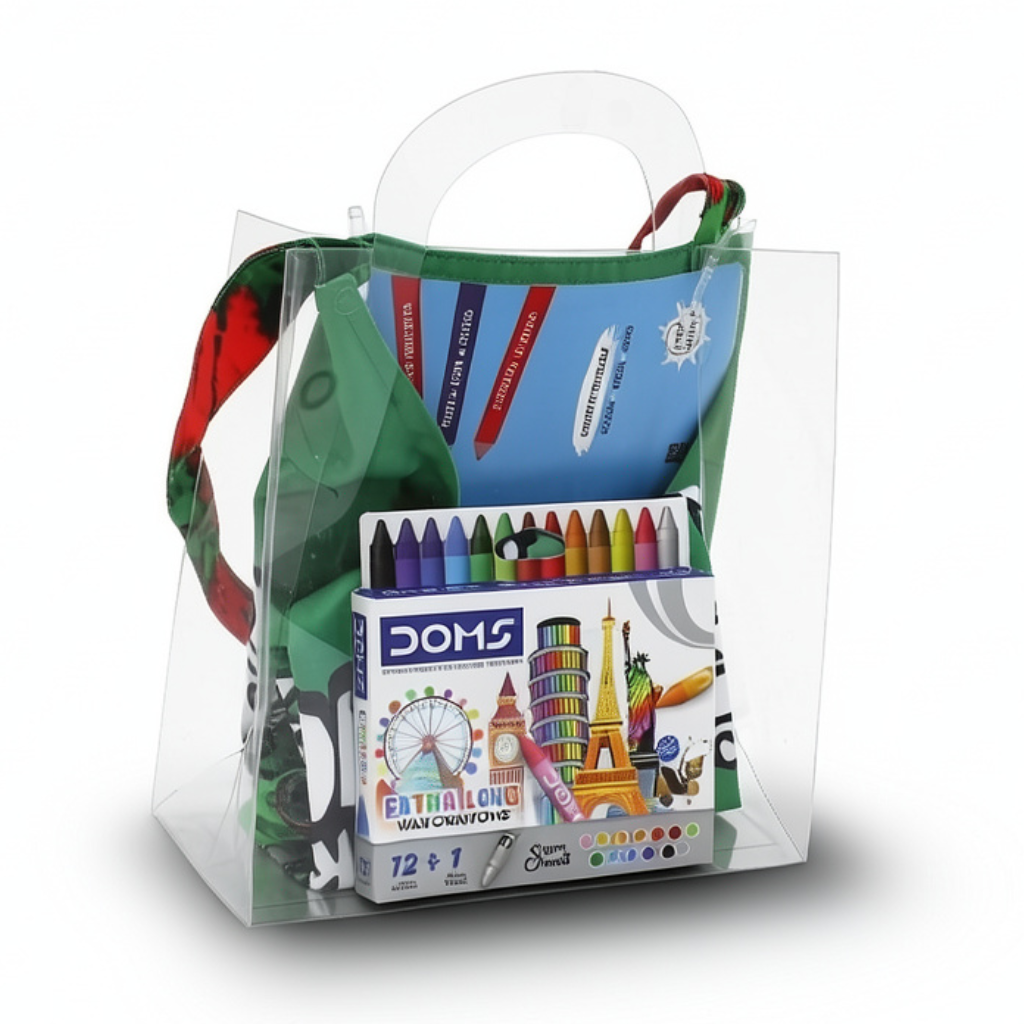 Supermario Coloring Apron + Doms Extra Long Wax Crayons Set - School - Stitch and Sketch