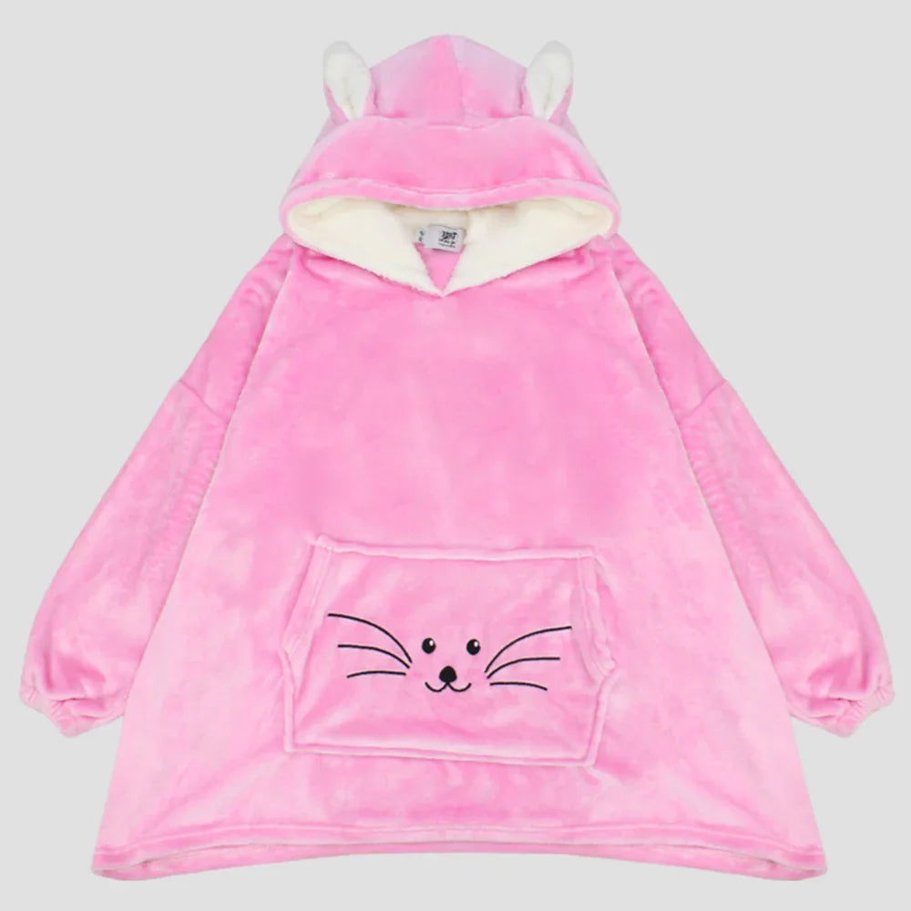 Cute Pink Long-Sleeved Hoodie