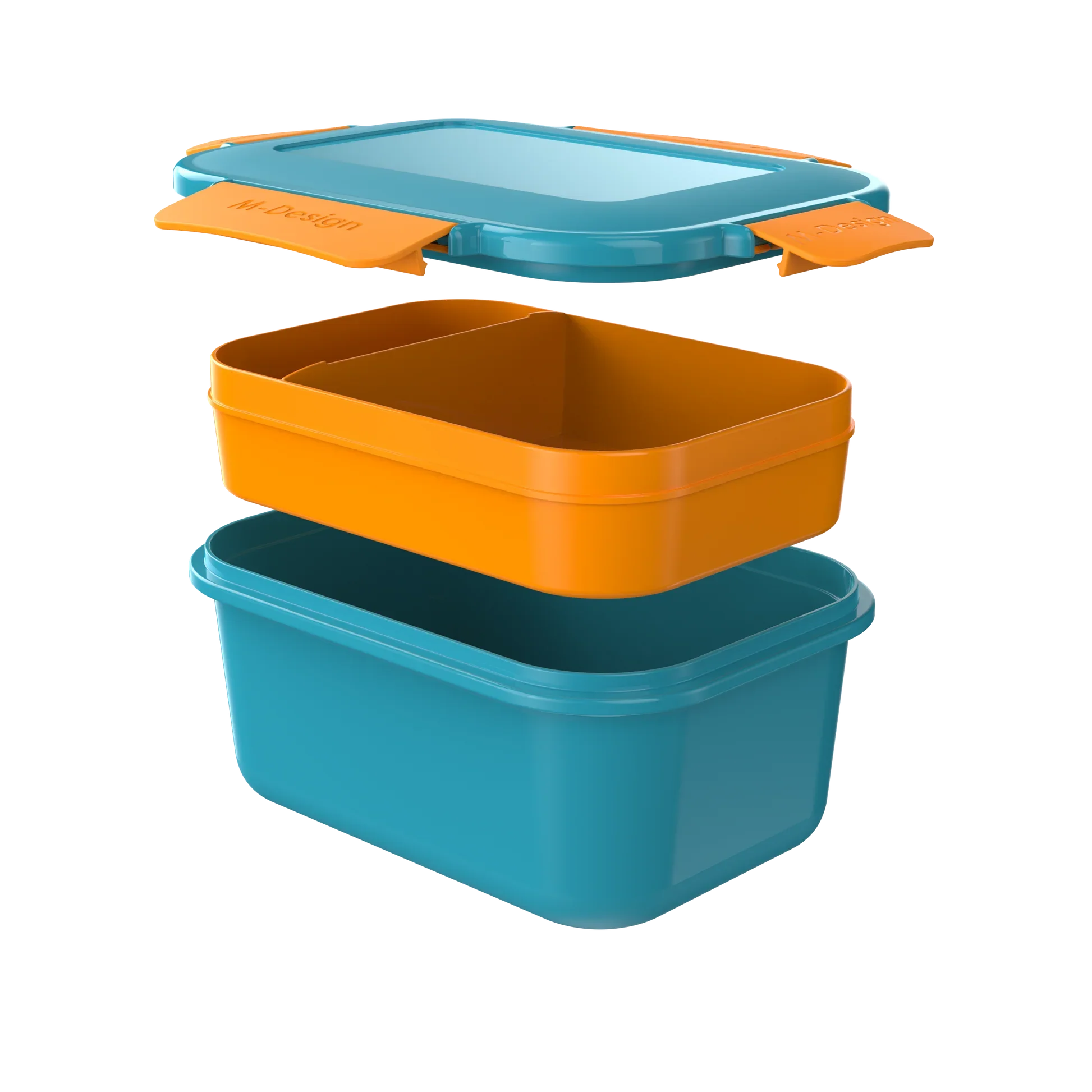 M-Design Fresco Lunch Box - 1600 ml Teal/Orange