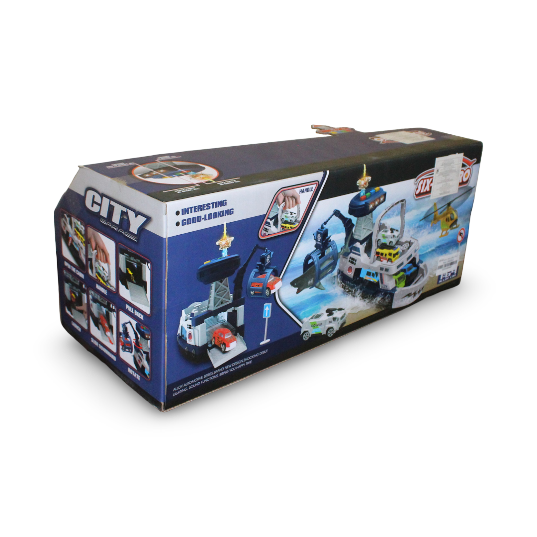 Police Patrol Boat with Light, Sound & Shark Capture Playset