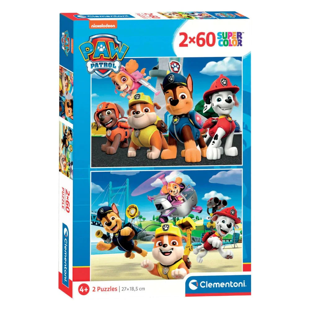 Clementoni Super Color 2 Paw Patrol Puzzles – 2X60Pcs