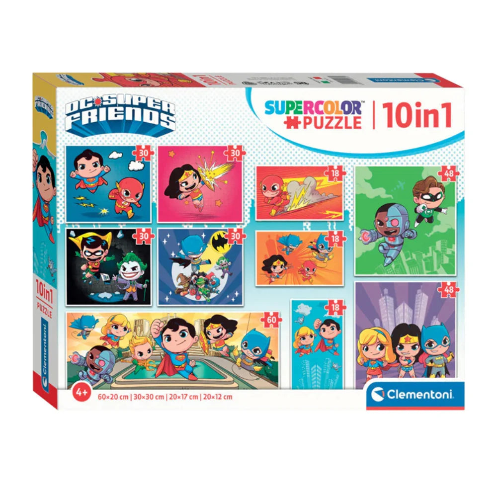 Clementoni DC Super Friends Supoer Color 10-in-1 Puzzle
