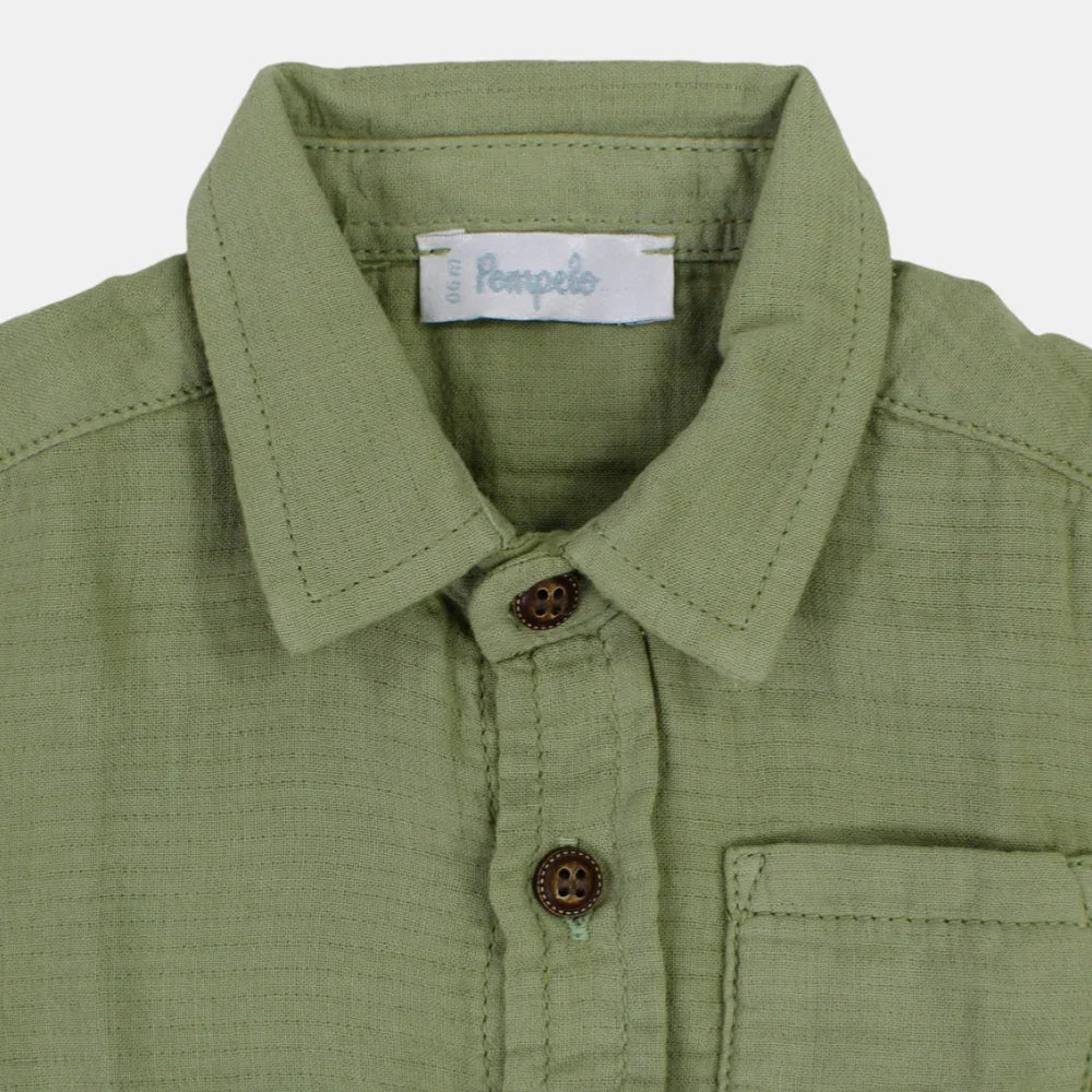 Baby Boys Plain Cotton Shirt