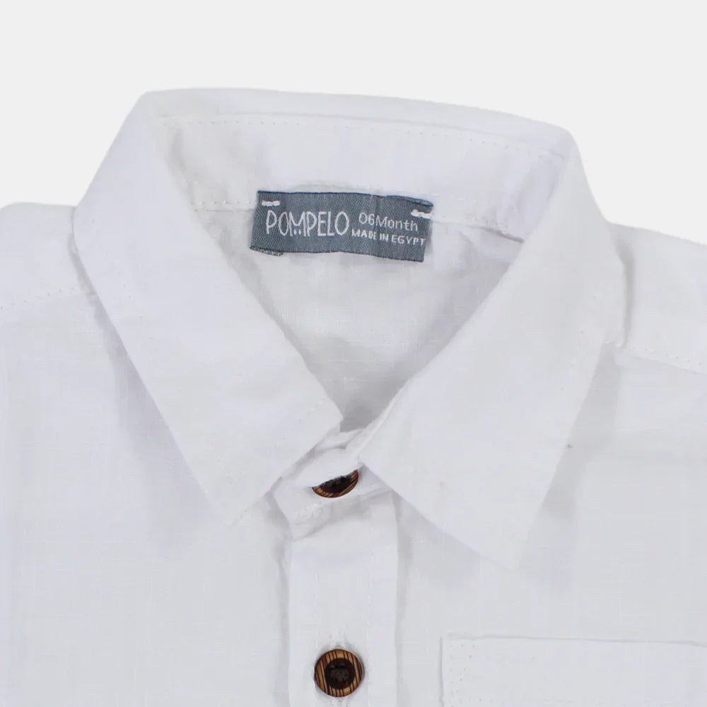 Baby Boys Plain Cotton Shirt