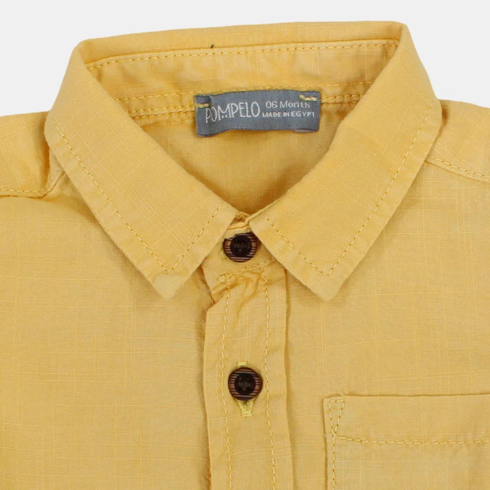 Baby Boys Plain Cotton Shirt