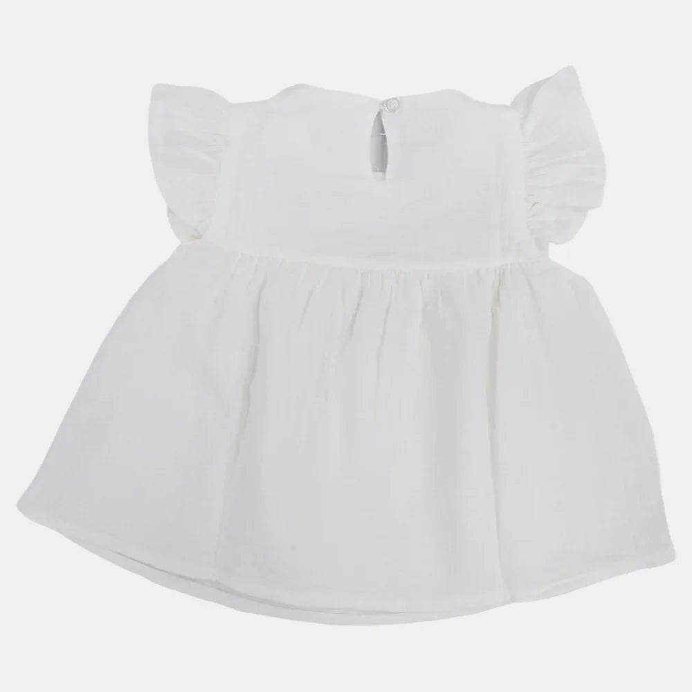 Baby Girls Cotton Blouse with Cute Butterfly