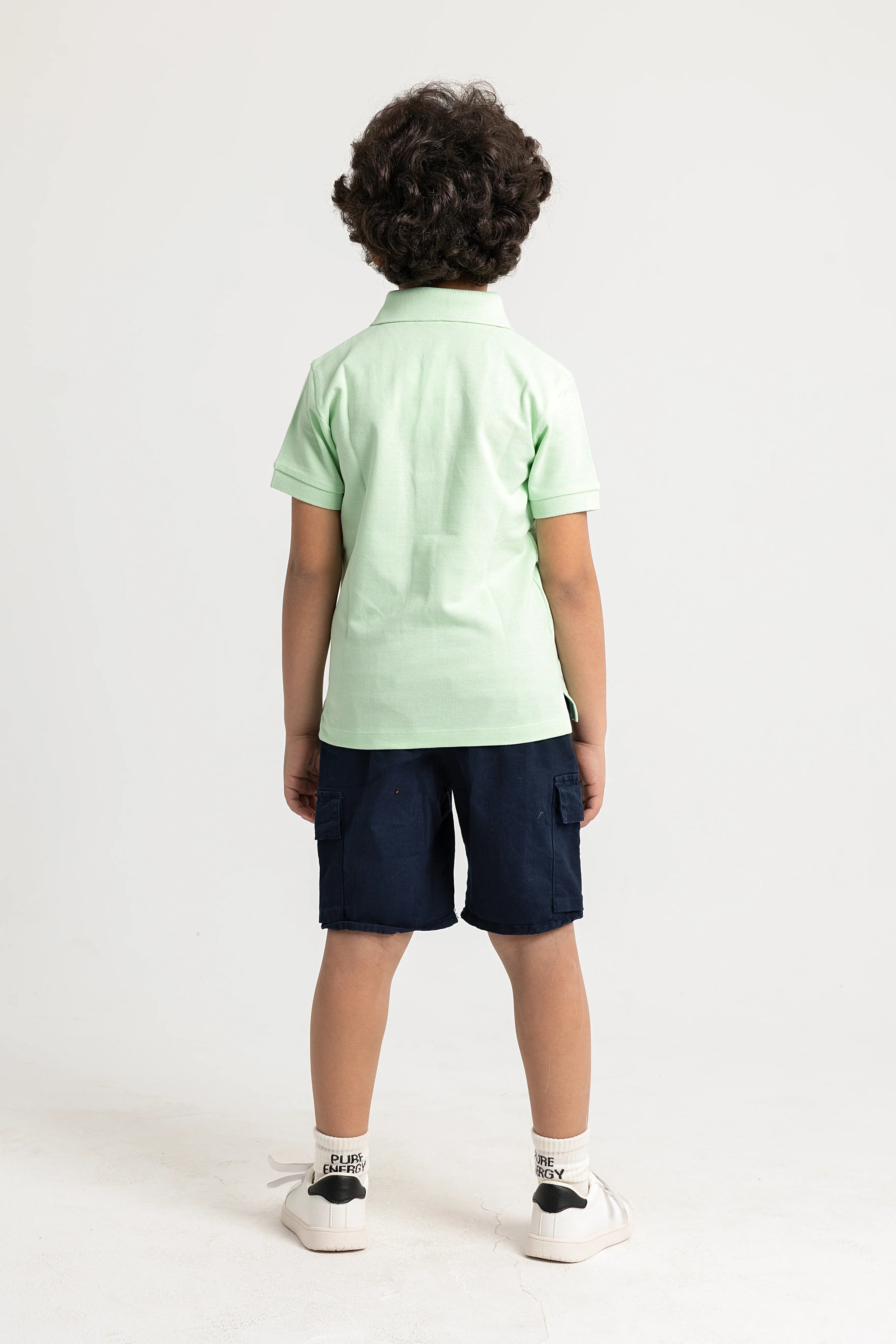 Boys Cotton Plain Polo Shirt