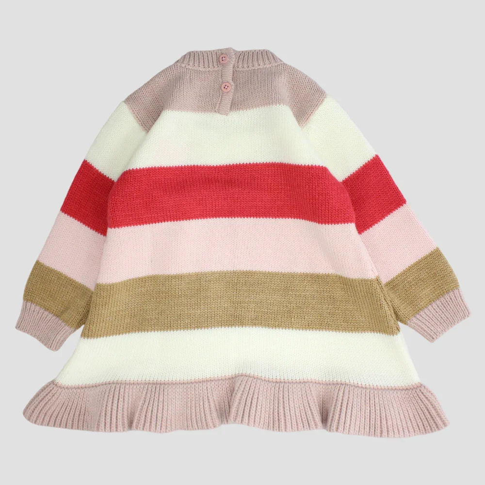 Striped Long-Sleeved Dress