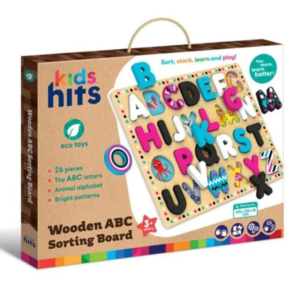 Kids Hits Wooden ABC Sorting Board - Toys
