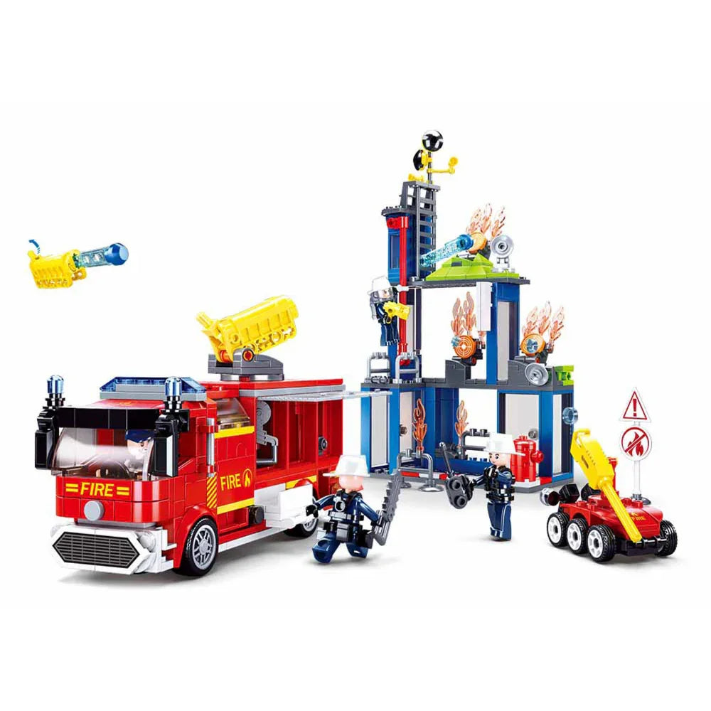 Sluban Fire Brigade Training Center Building Blocks Set - 585 Pcs - Toys