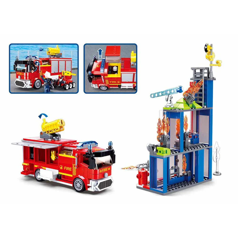 Sluban Fire Brigade Training Center Building Blocks Set - 585 Pcs