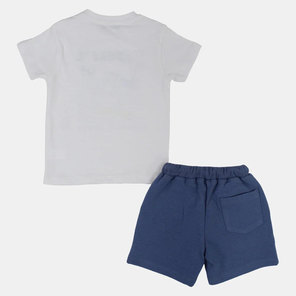 Baby Boys 2-Piece Outfit Set – Indigo & White