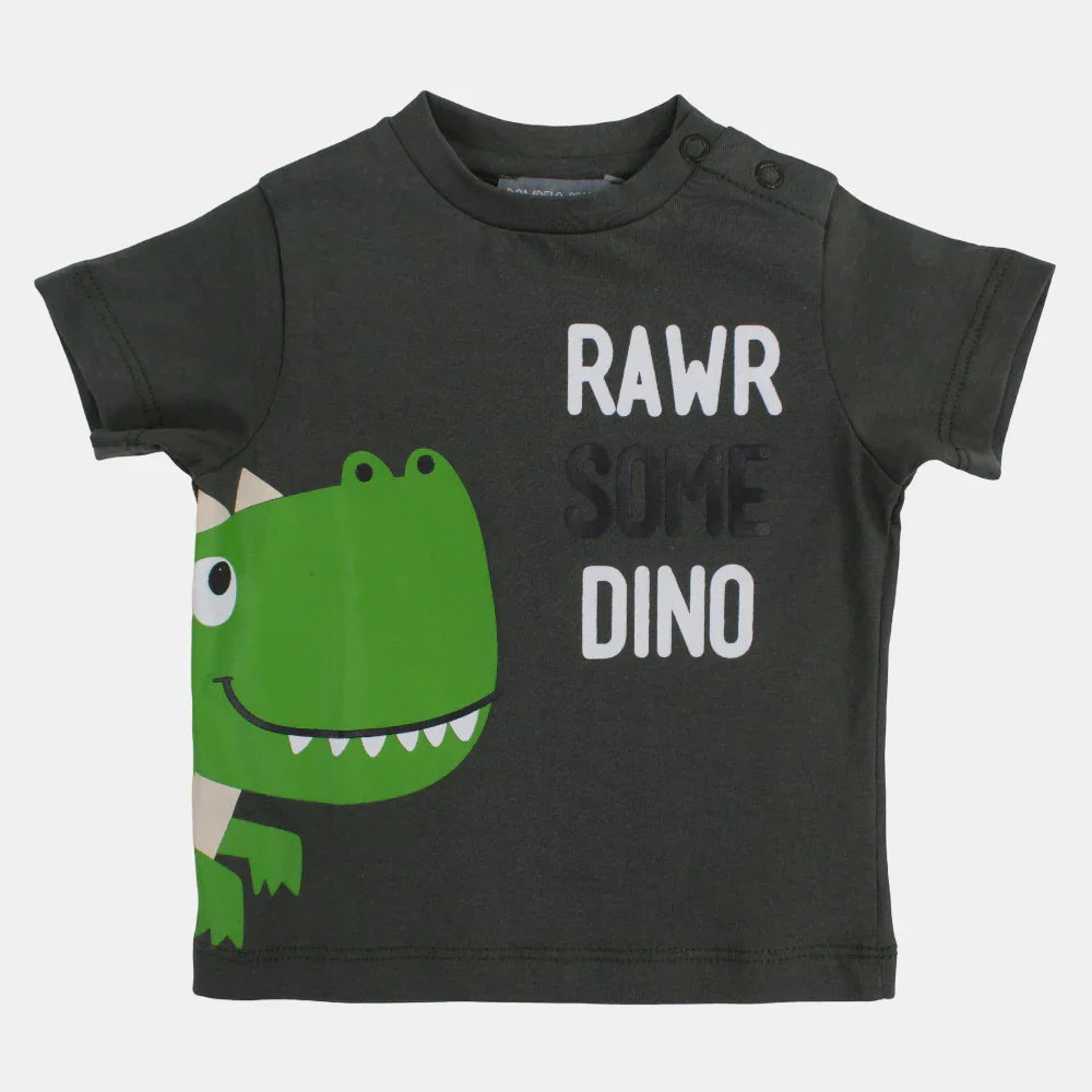 Baby Boys Cotton T-Shirt - Rawrsome Dino