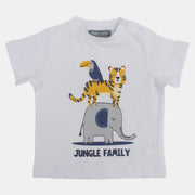 Baby Boys Cotton T-Shirt – Animal Print