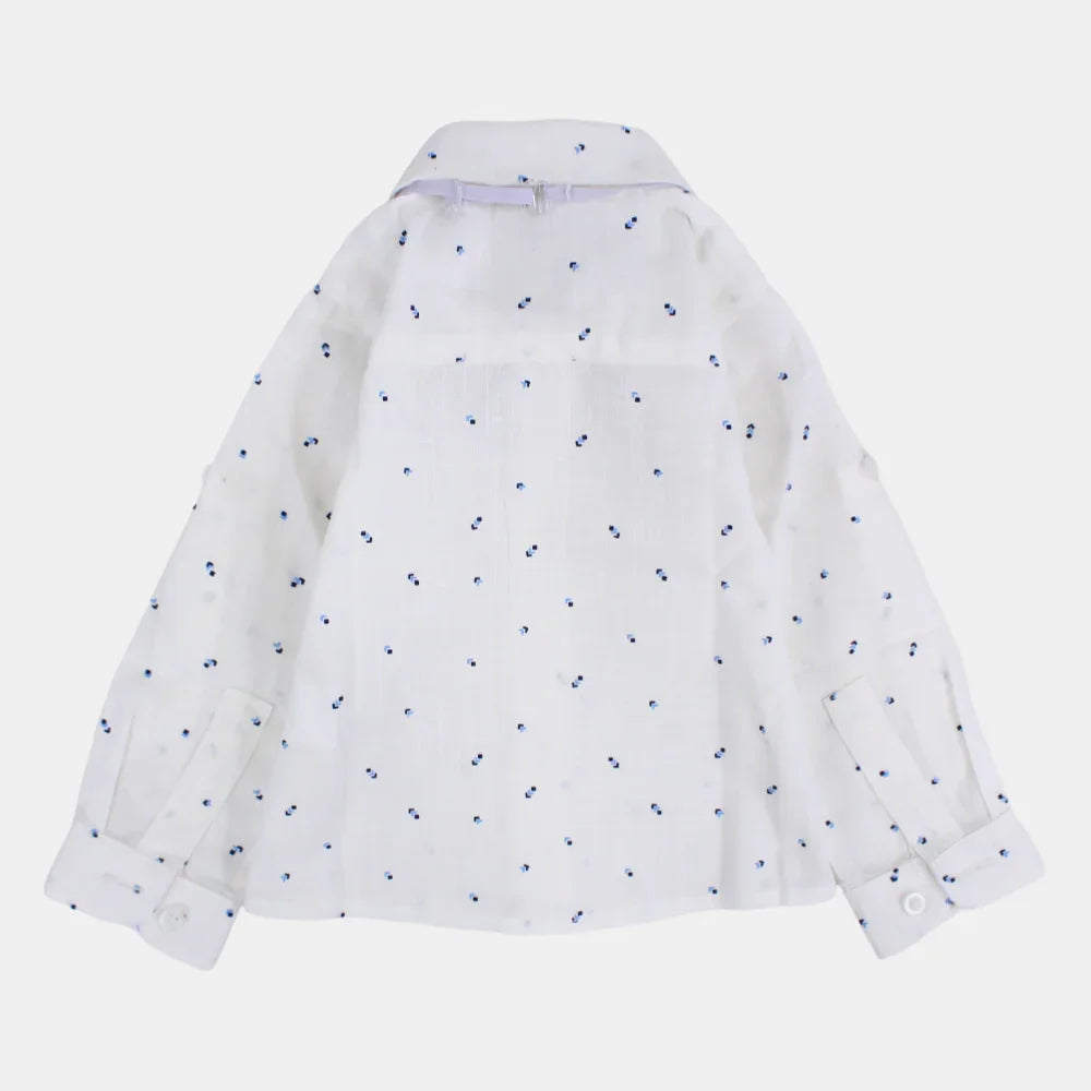 Baby Boys' Cotton Shirt – Off-White