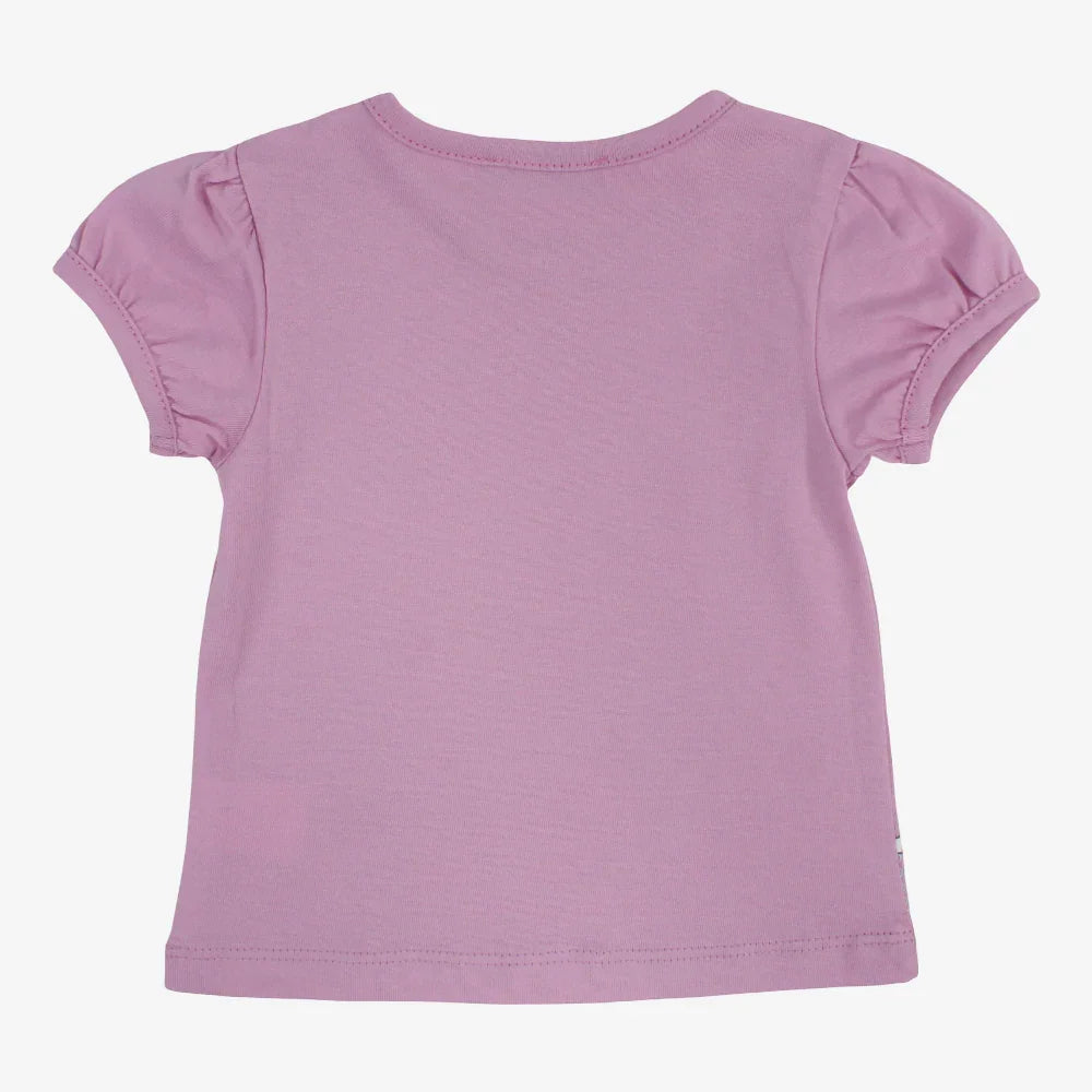 Baby Girls Cotton T-Shirt – Pink with Cute Kittens Print