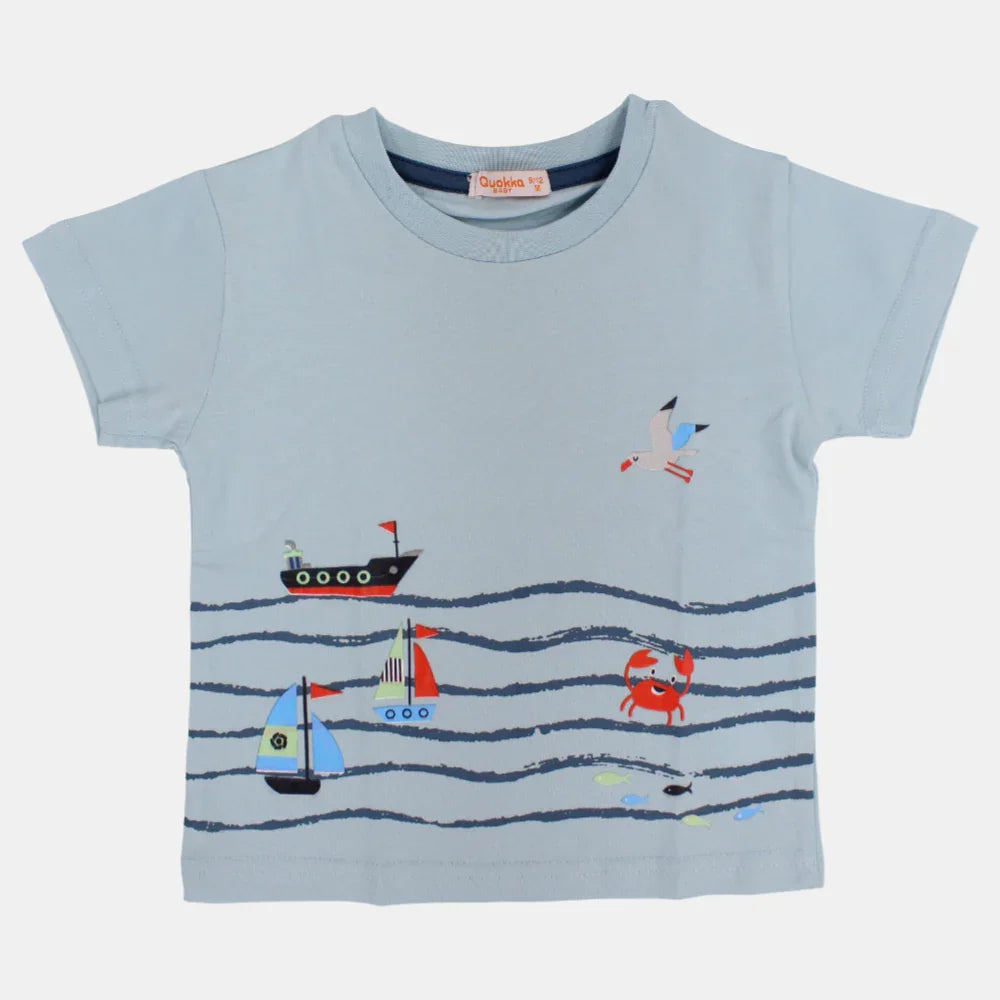 Boys Cotton T-Shirt - Under the Sea Design