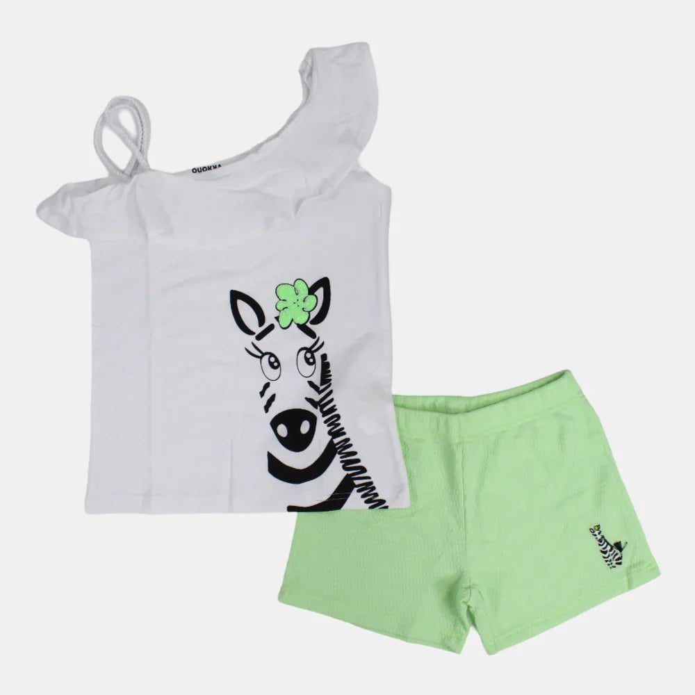 Girls Sleeveless Cotton 2-Piece Outfit Set