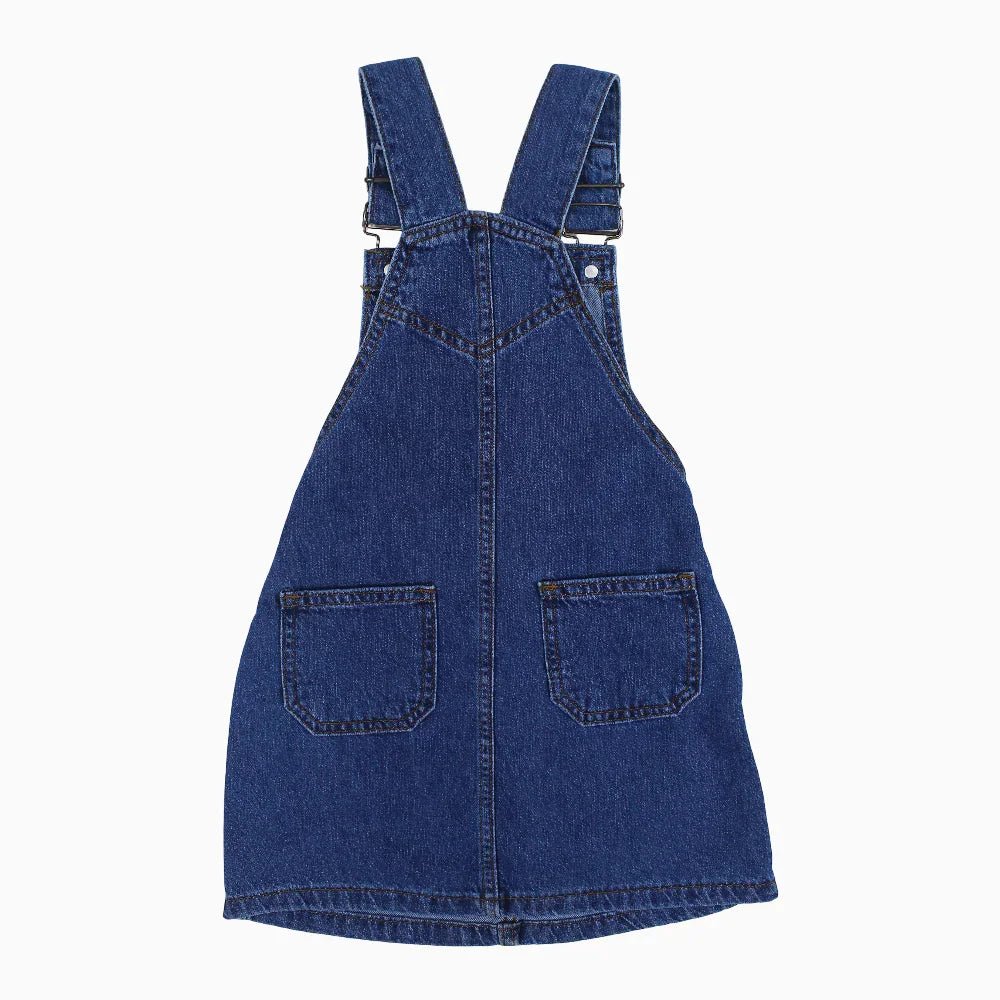 Girls Denim Dress – Navy Blue