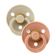 Pack of 2 - BIBS Color Baby Pacifier Latex Size 2 Vanilla/Peach