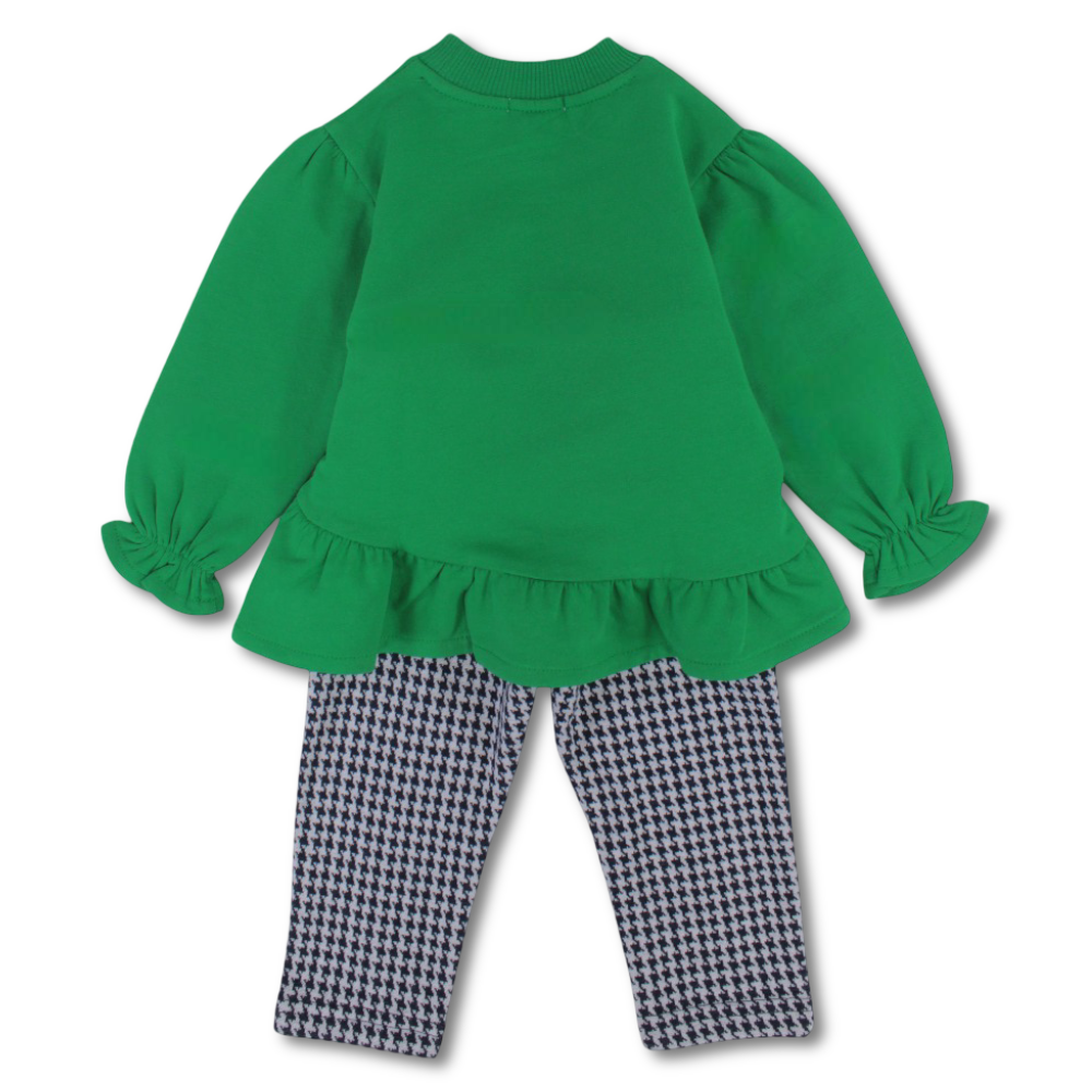 Girls Cotton 2-Piece Outfit Set - Bear Design
