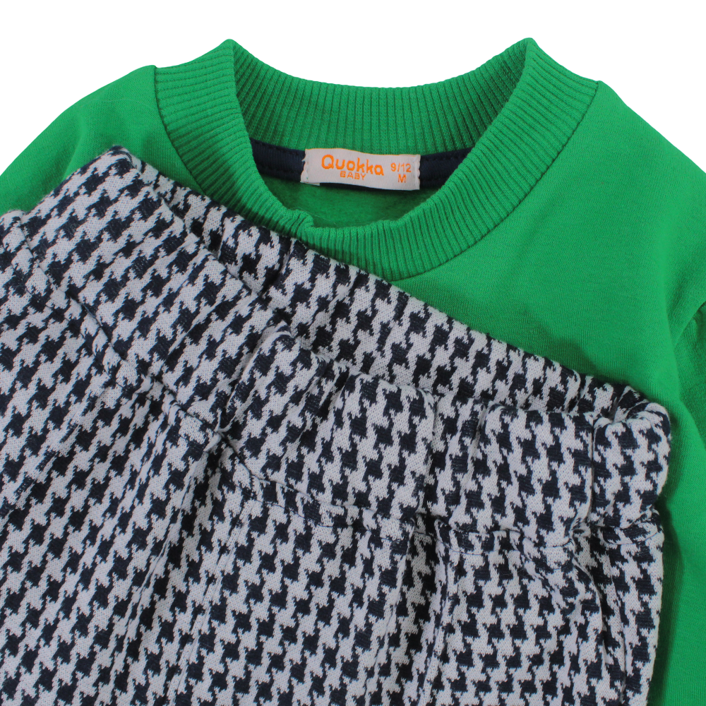 Girls Cotton 2-Piece Outfit Set - Bear Design