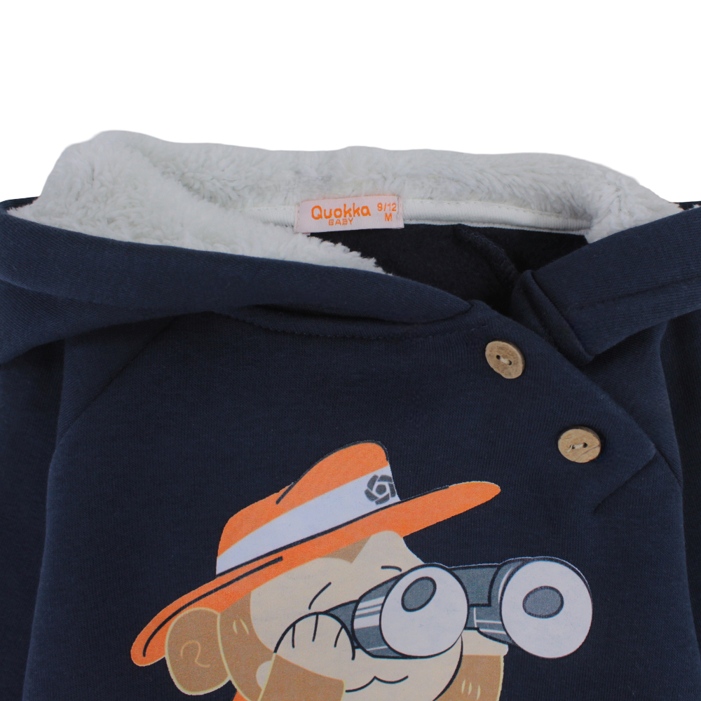 Boys Cotton Hoodie - “Fun in Sight” Design
