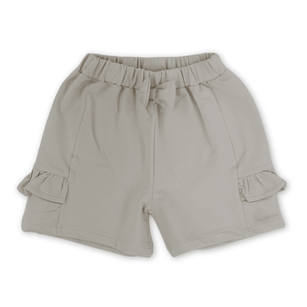 Baby Girls Cotton Short – Beige - Clothing - Pompelo