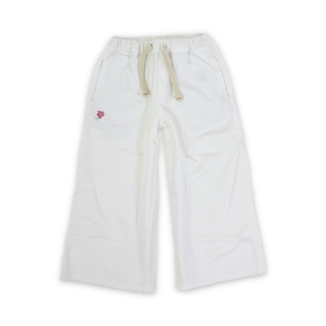 Girls Cotton Pants – Off-White - Clothing - Pompelo