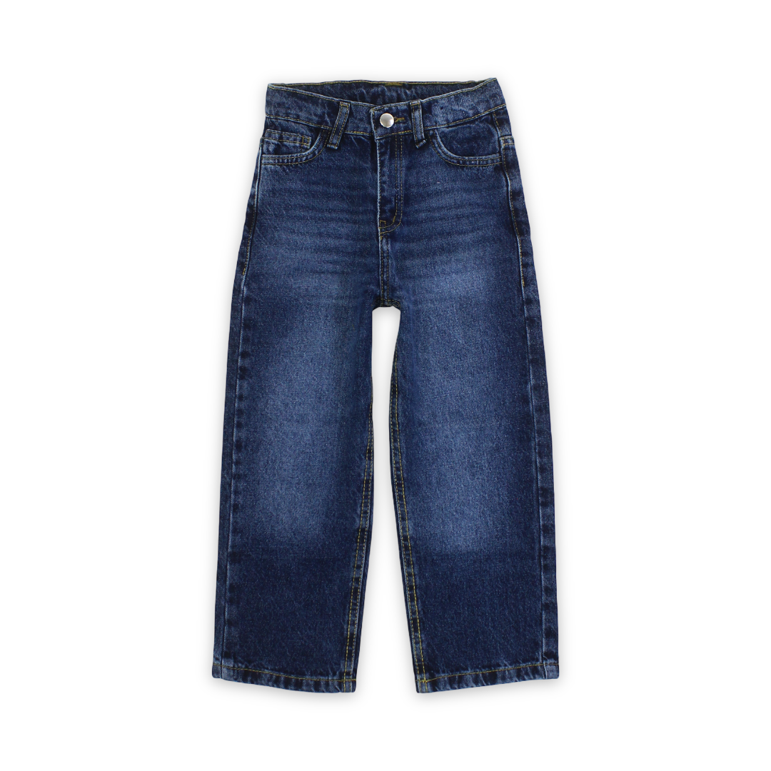 Boys Cotton Denim Pants – Dark Blue - Clothing - Pompelo