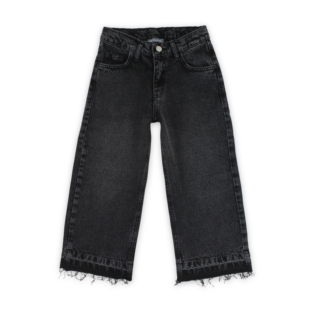 Girls Cotton Denim Pants – Grey - Clothing - Pompelo