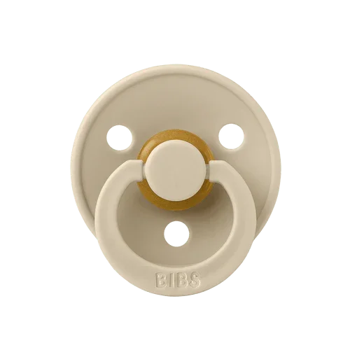 BIBS Color Baby Pacifier Color 1-Pack Round Latex - Size 2 – Vanilla