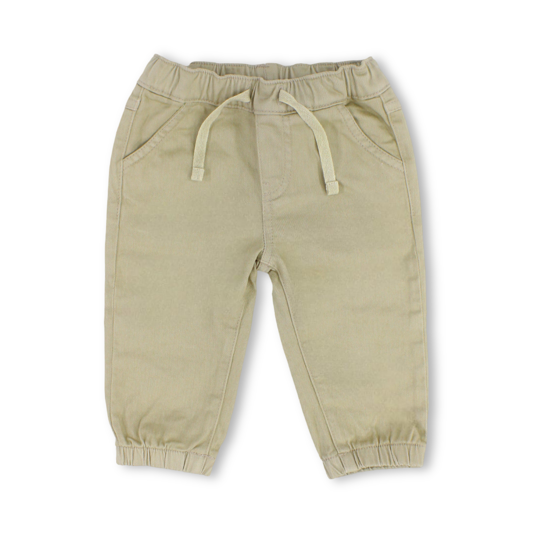 Baby Boys Gabardine Pants – Beige
