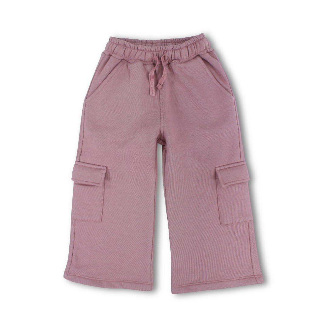 Girls Cotton Pants – Dusty Pink