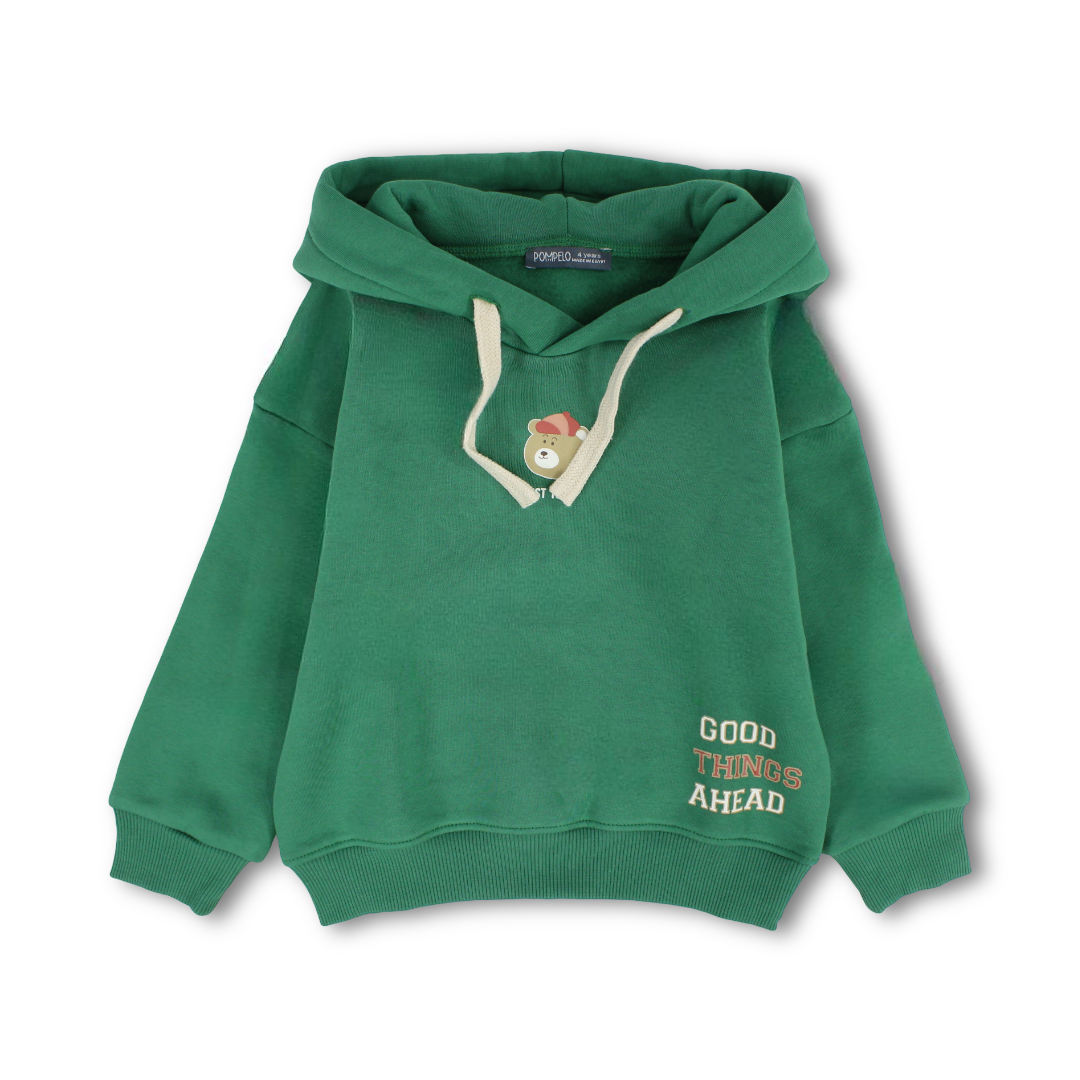 Boys Cotton Hoodie – Green