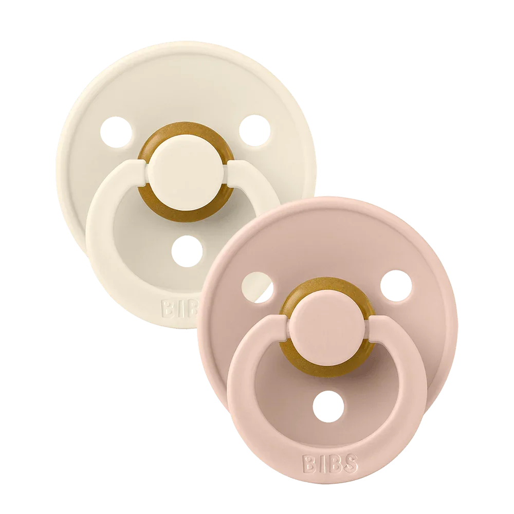 Bibs Color Symmetrical Ivory & Blush - Size 2 (Pack Of 2)