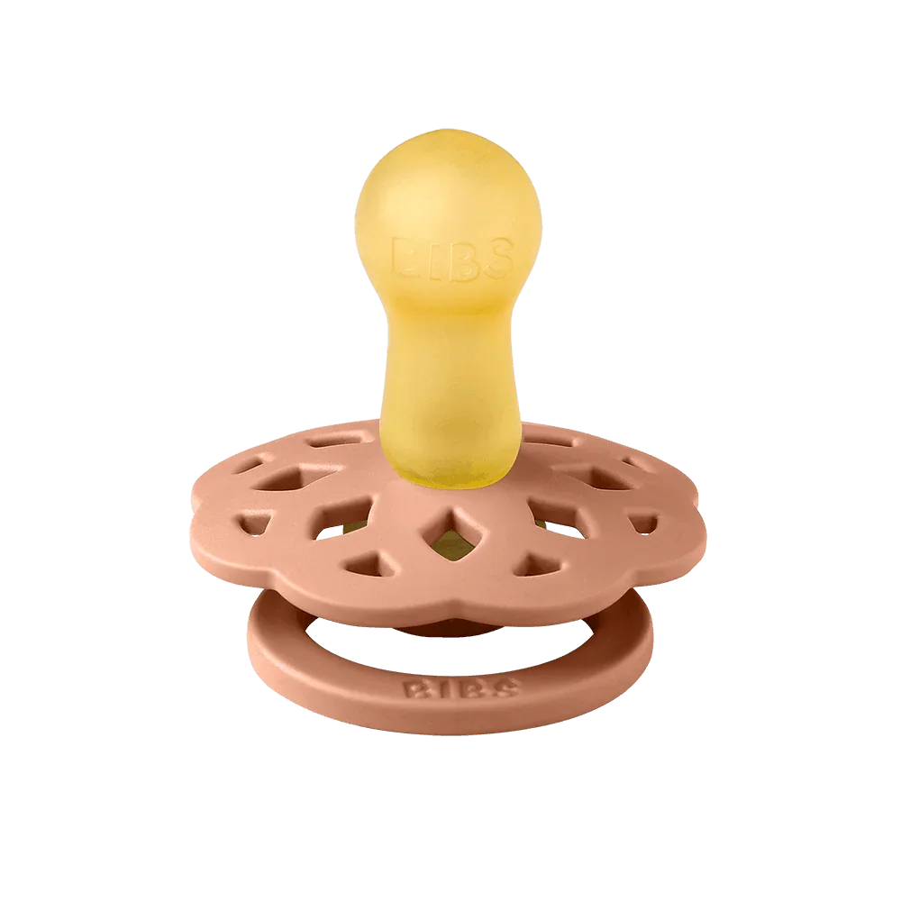 BIBS Boheme Pacifier 2 PACK Latex Size 2 Vanilla/Peach