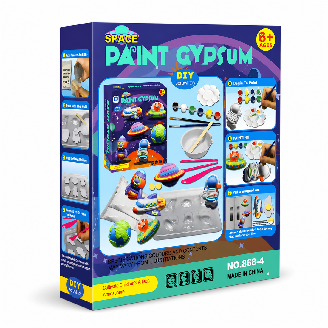 Space Paint Gypsum DIY Craft Kit